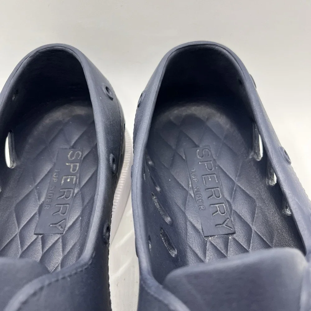 Sperry Men's 10 Topsiders Rubber Navy